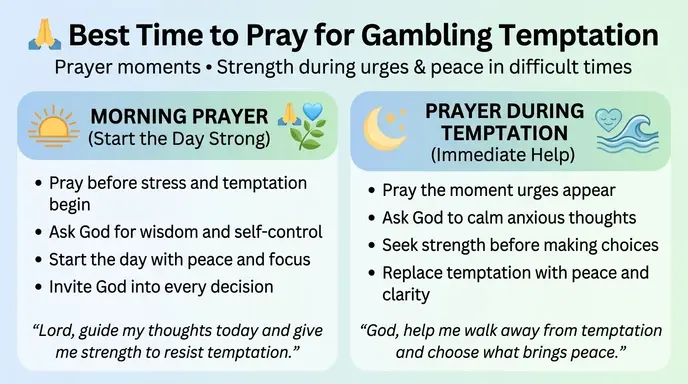 Best Time to Pray for Gambling Temptation