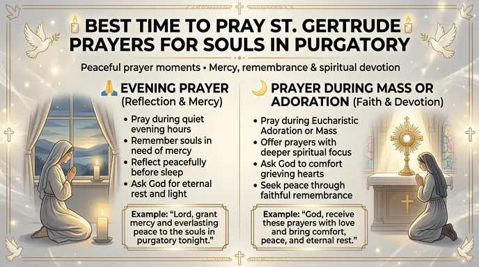 Best Time to St. Gertrude Prayers for Souls in Purgatory