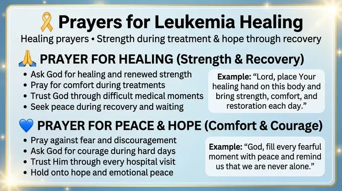 prayers for leukemia healing