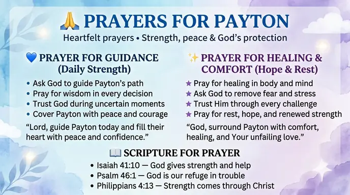 prayers for payton