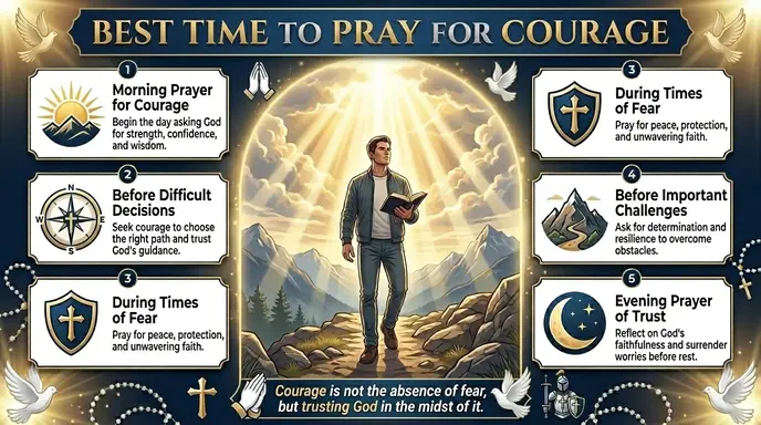Best Time to Pray for catholic prayers for courage
