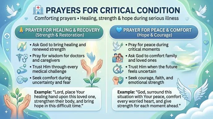 Prayers for critical condition