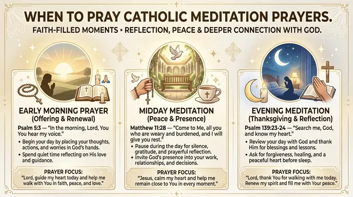 When to Pray Catholic Meditation Prayers