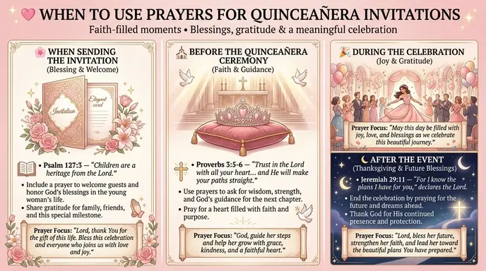 When to Use Prayers for Quinceanera Invitations