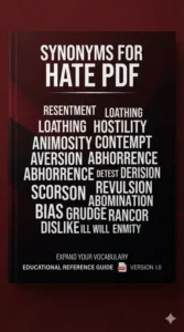 Synonyms for Hate PDF